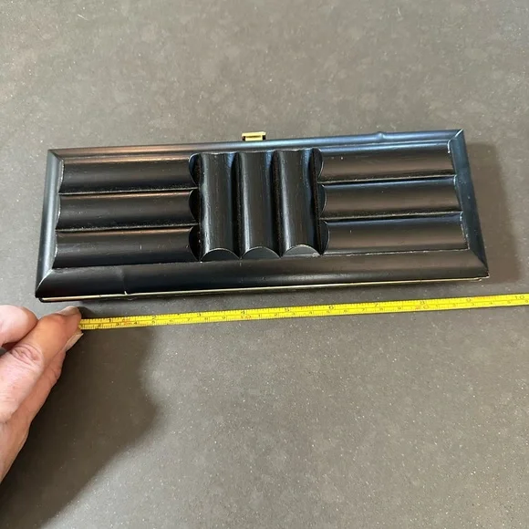 Gucci Rare Bamboo wood clutch handbag